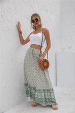 Womens Print Maxi Skirt - p3 Boutique