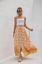 Womens Print Maxi Skirt - p3 Boutique