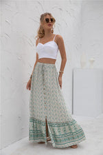 Womens Print Maxi Skirt - p3 Boutique