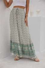 Womens Print Maxi Skirt - p3 Boutique