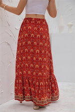 Womens Print Maxi Skirt - p3 Boutique