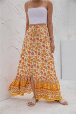 Womens Print Maxi Skirt - p3 Boutique