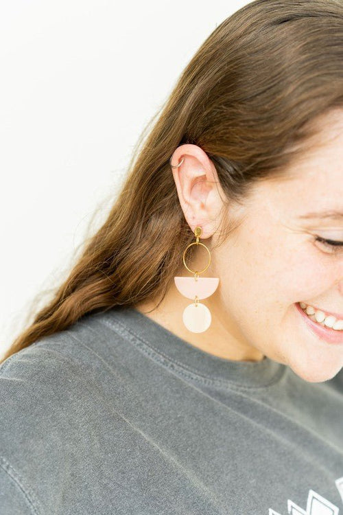 Wren Earrings - Blush & Linen - p3 Boutique
