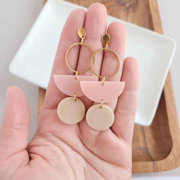 Wren Earrings - Blush & Linen - p3 Boutique