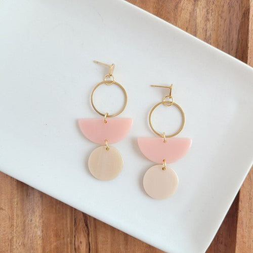 Wren Earrings - Blush & Linen - p3 Boutique