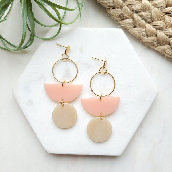 Wren Earrings - Blush & Linen - p3 Boutique