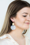 Zoey Earrings - Pearl Black Stripes - p3 Boutique