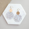 Zoey Earrings - Pearl Black Stripes - p3 Boutique