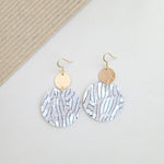 Zoey Earrings - Pearl Black Stripes - p3 Boutique