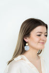 Zoey Earrings - Pearl Black Stripes - p3 Boutique