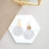 Zoey Earrings - Pearl Black Stripes - p3 Boutique