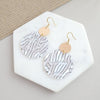Zoey Earrings - Pearl Black Stripes - p3 Boutique