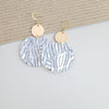 Zoey Earrings - Pearl Black Stripes - p3 Boutique