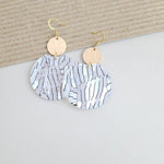 Zoey Earrings - Pearl Black Stripes - p3 Boutique