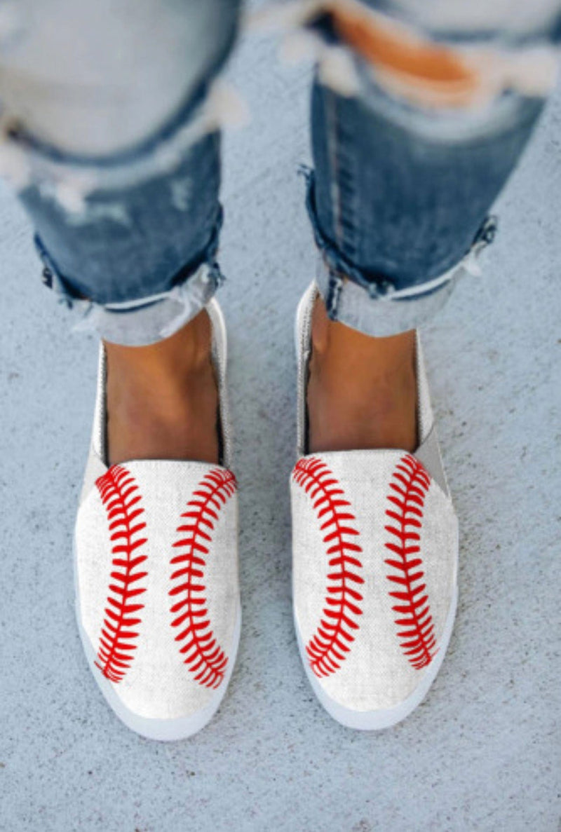 Baseball Slip-On Canvas Shoes - p3 Boutique