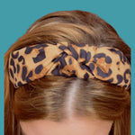 Cheetah knotted headband - p3 Boutique