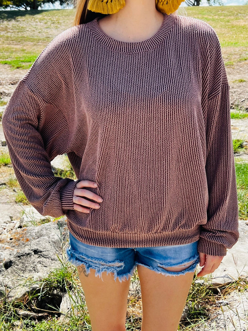 Coffee Knit Sweater - p3 Boutique