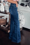 Distressed Flare Jeans - p3 Boutique