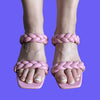 Pink, Double Braided Heels - p3 Boutique