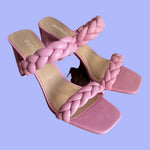Pink, Double Braided Heels - p3 Boutique