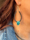 Real Turquoise Teardrop Earrings - p3 Boutique