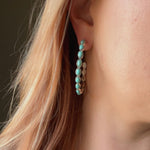 Retro Turquoise Hoop Earrings - p3 Boutique
