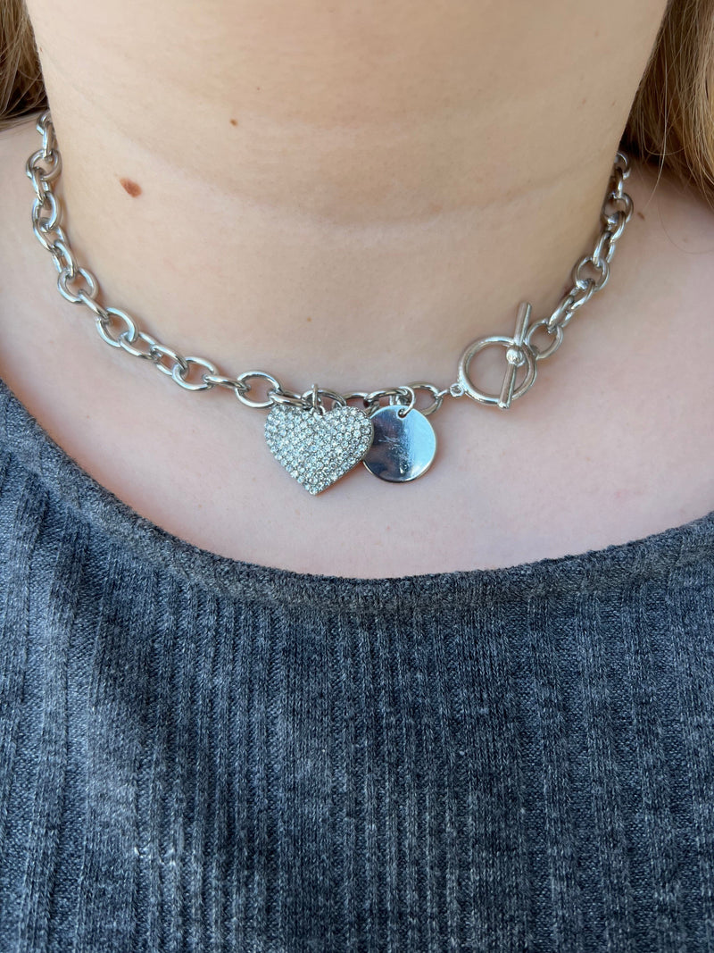 Silver Heart Necklace p3 Boutique