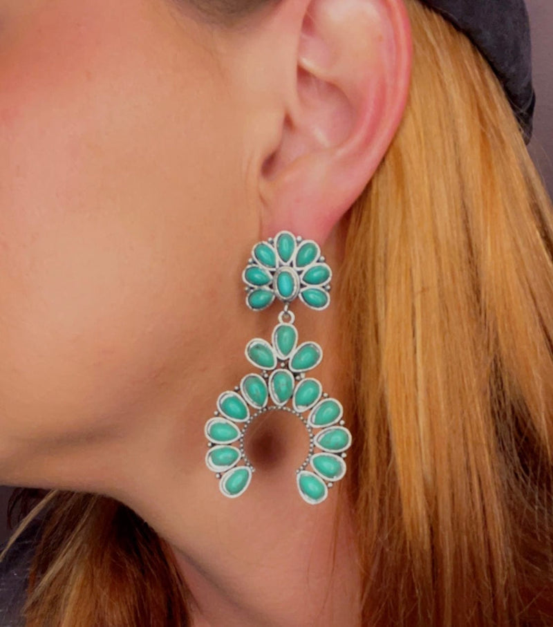 Western Turquoise Dangle Earrings - p3 Boutique